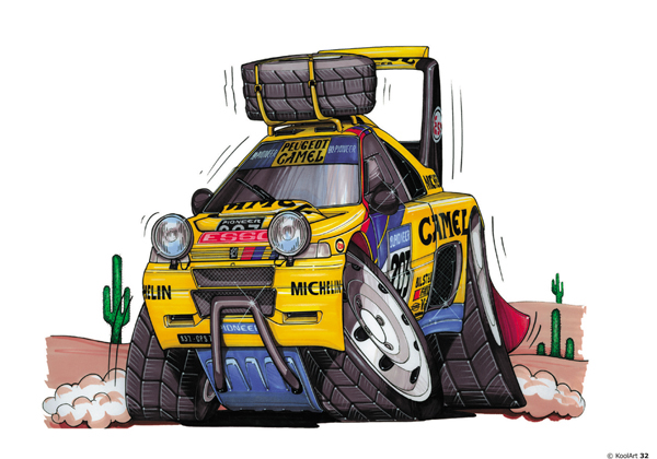 Peugeot 405 T16 Rally Jaune