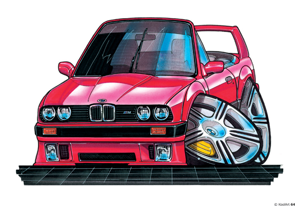 BMW E30 Decapotable Rouge