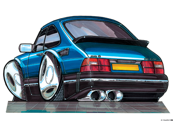 Saab 900 Bleue