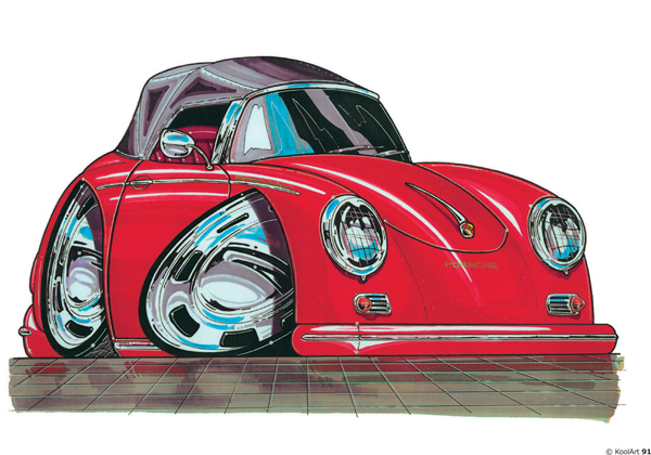 Porsche 356 Cabriolet Rouge