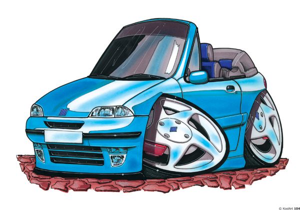 Fiat Punto Cabriolet Bleue