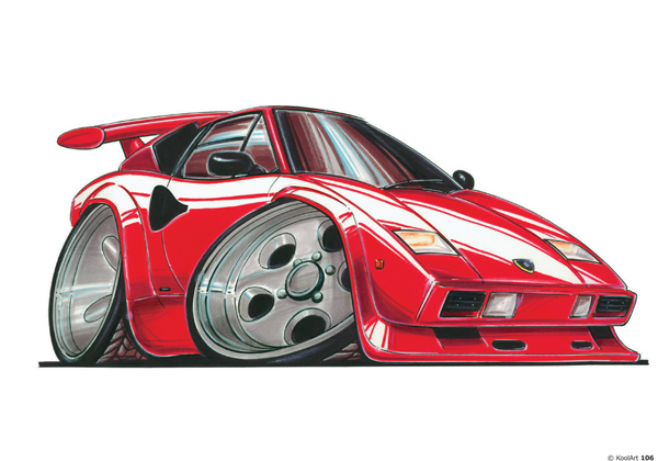 Lamborghini Countach Rouge