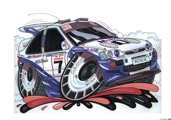 Ford Escort Cosworth rallyeeee Blanche