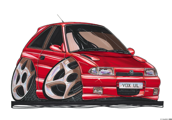 Opel Astra GSI Rouge