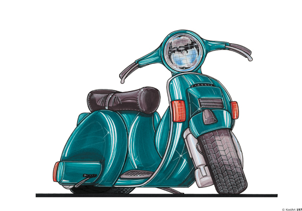 Scooter Vespa PX Vert