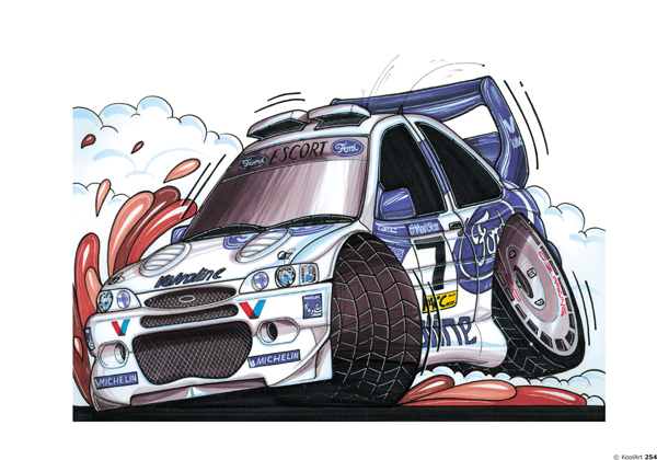 Ford Escort rallyeeee Blanche