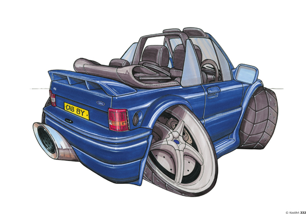 Ford Escort Cabriolet Bleue