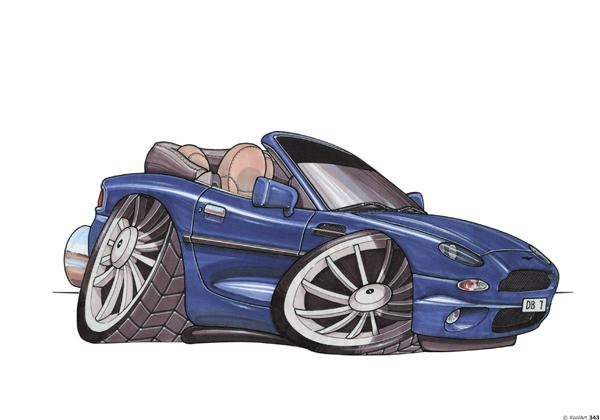 Aston Martin DB7 Bleue
