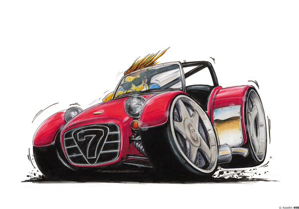 Lotus Seven Cabriolet Rouge