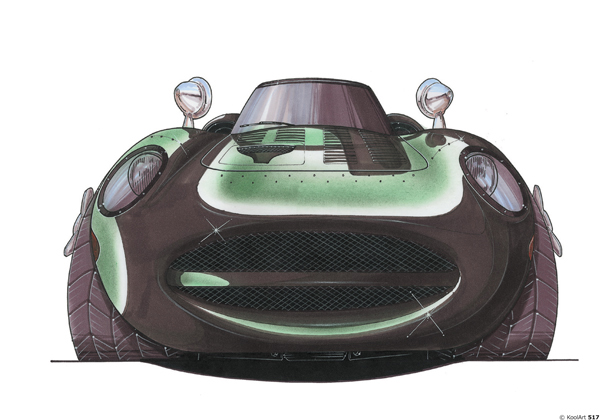 Jaguar XK 13 Noire et Verte