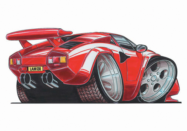 Lamborghini Countach Rouge