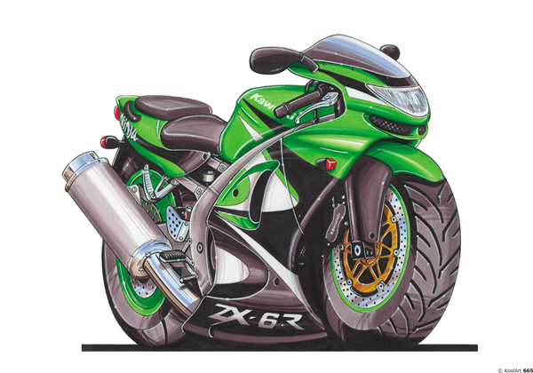 Kawasaki ZX6R Verte