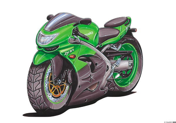 Kawasaki ZX9R Verte