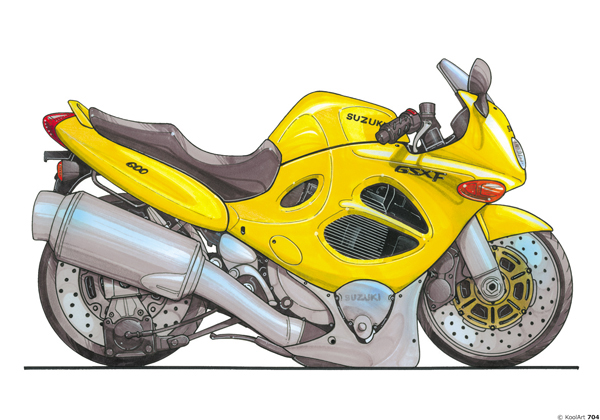 Suzuki GSXF Jaune