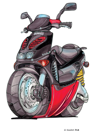 Aprilia Scooter Noir 50cc