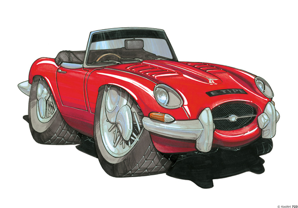 Jaguar Type E Rouge