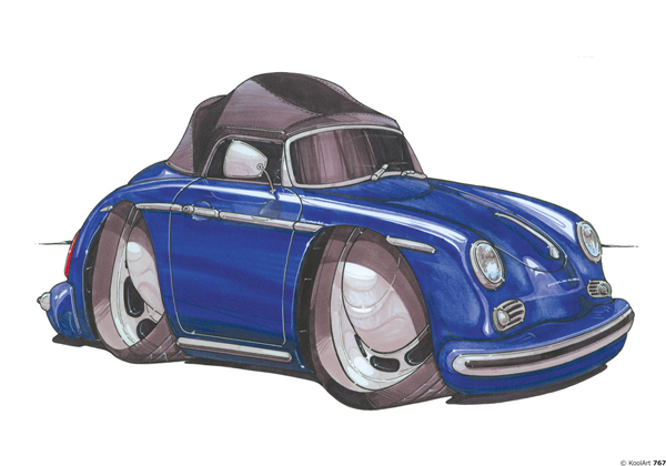 Porsche 356 Vintage Bleue