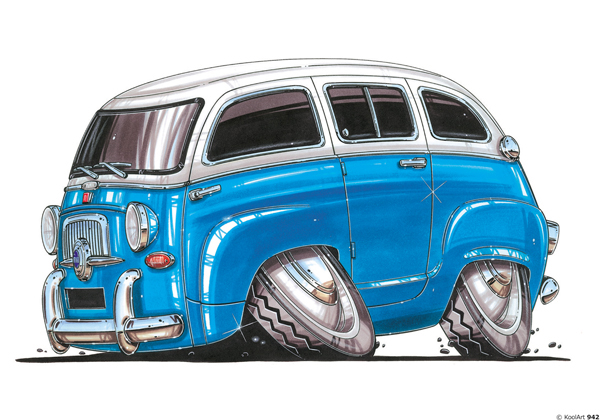 Fiat 600 Combi Bleu
