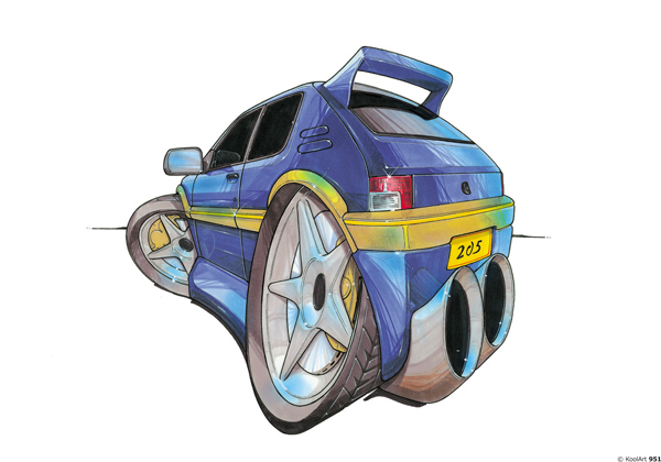 Peugeot 205 GTI Bleue