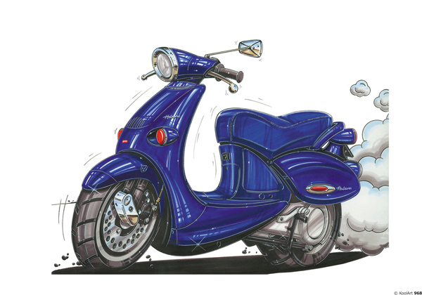 Aprilia Scooter 50CC Bleu