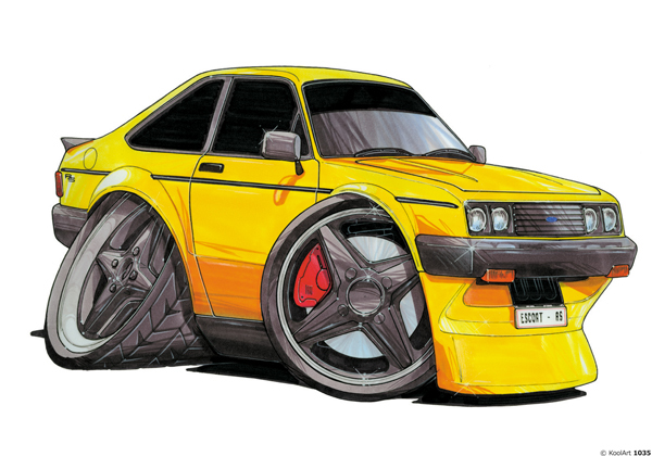 Ford Escort RS 2000 Jaune