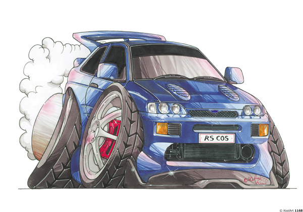 Ford Escort RS Tunning Bleue
