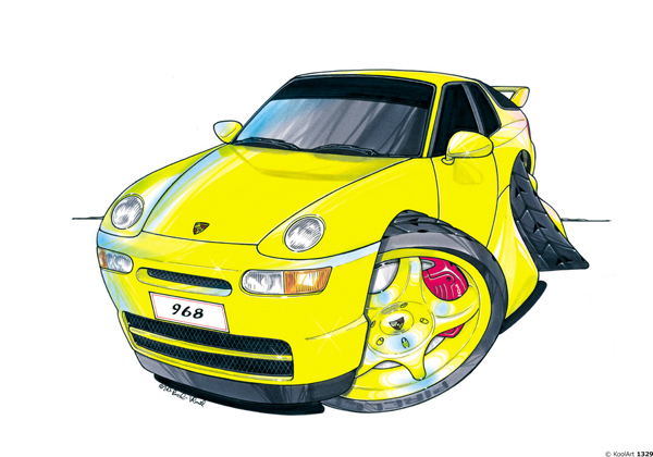 Porsche 968 Jaune