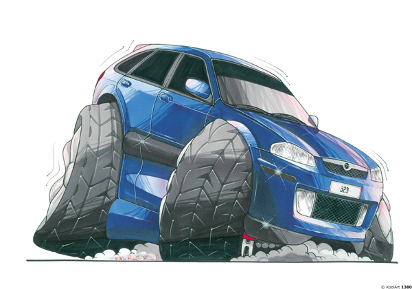 Mazda 323 Bleue