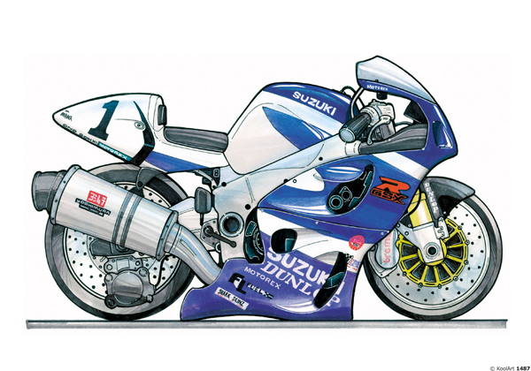 Suzuki GSXR Bleue