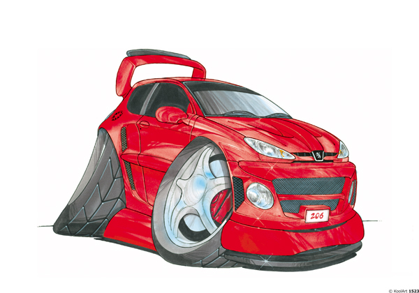 Peugeot 206 Tunning Rouge