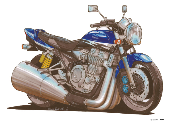 Yamaha XJR Bleue
