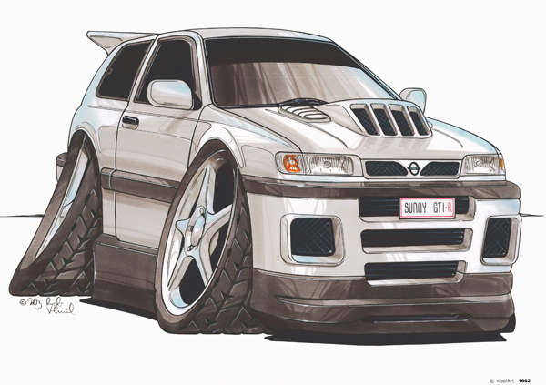 Nissan Sunny GTI-R Grise