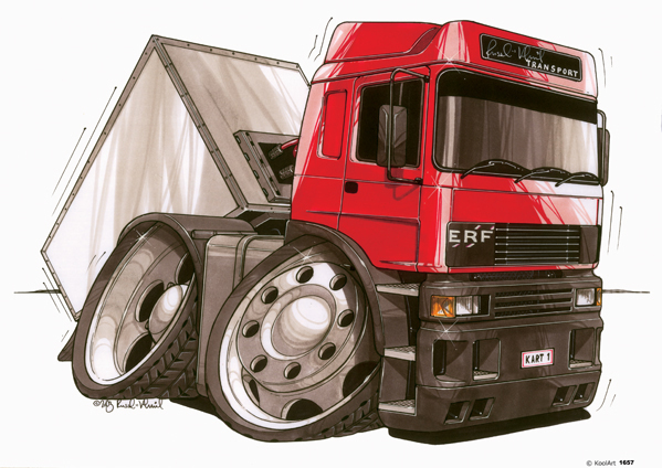 Camion Benne ERF Rouge