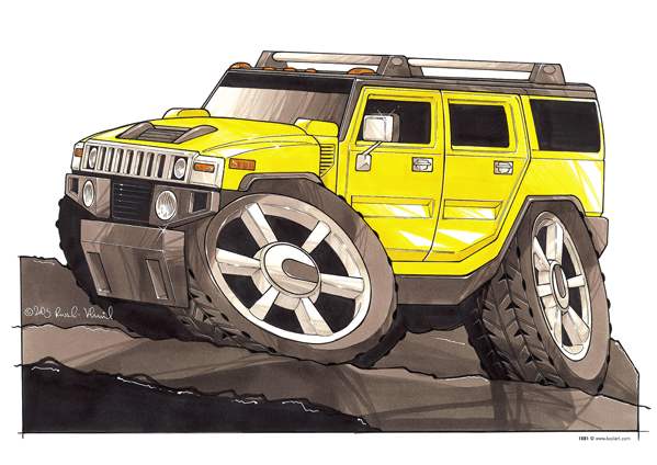 Hummer H3 Jaune