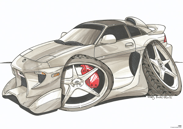 Toyota MR2 Tunning Grise