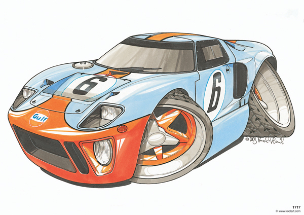 Ford GT40 Racing Bleue Gulf