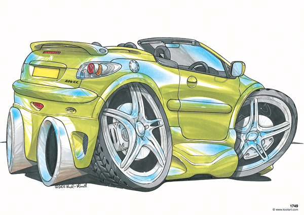 Peugeot 206 CC Arriere Verte