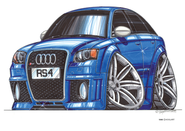 Audi RS4 Bleue