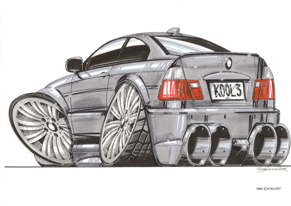 BMW Serie 3 Arriere Grise
