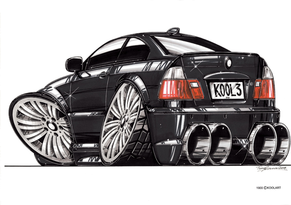 BMW Serie 3 Arriere Noire