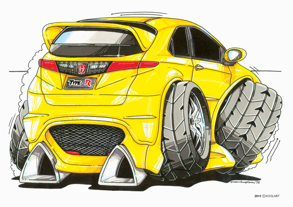 Honda Civic Type R Jaune