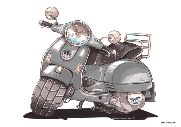 Scooter Vespa LX Gris