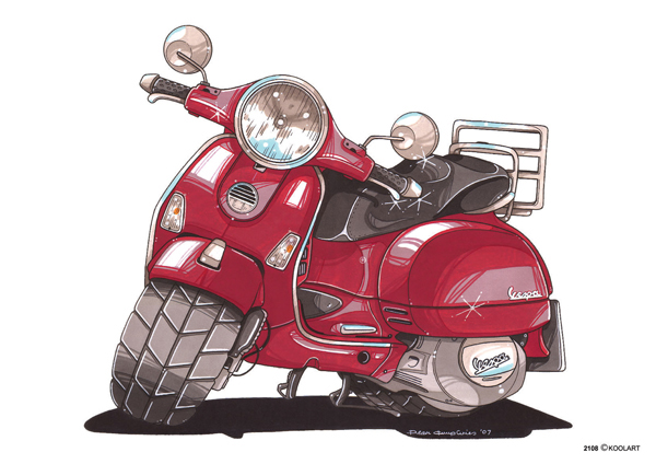 Scooter Vespa LX Rouge