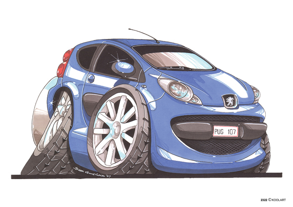 Peugeot 107 Bleue