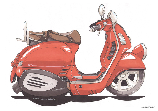 Scooter Vespa GTV Orange