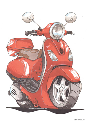 Scooter Vespa LX 50 Orange