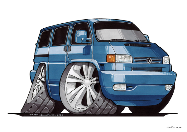 VW Transporter Bleu