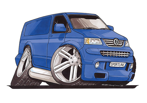 VW Transporter T5 Bleu